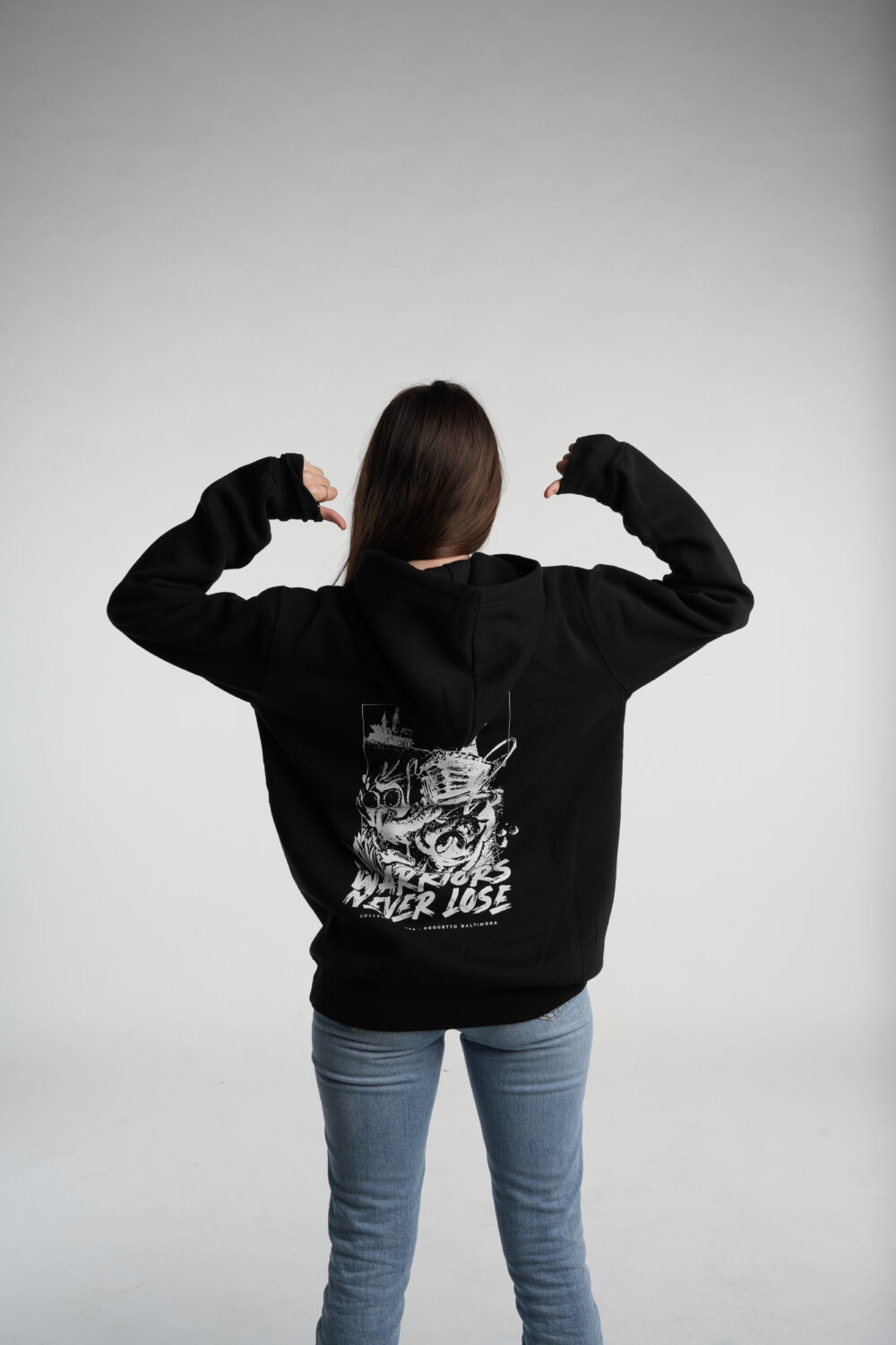 Felpa con Cappuccio “Warriors Never Lose” - immagine 7
