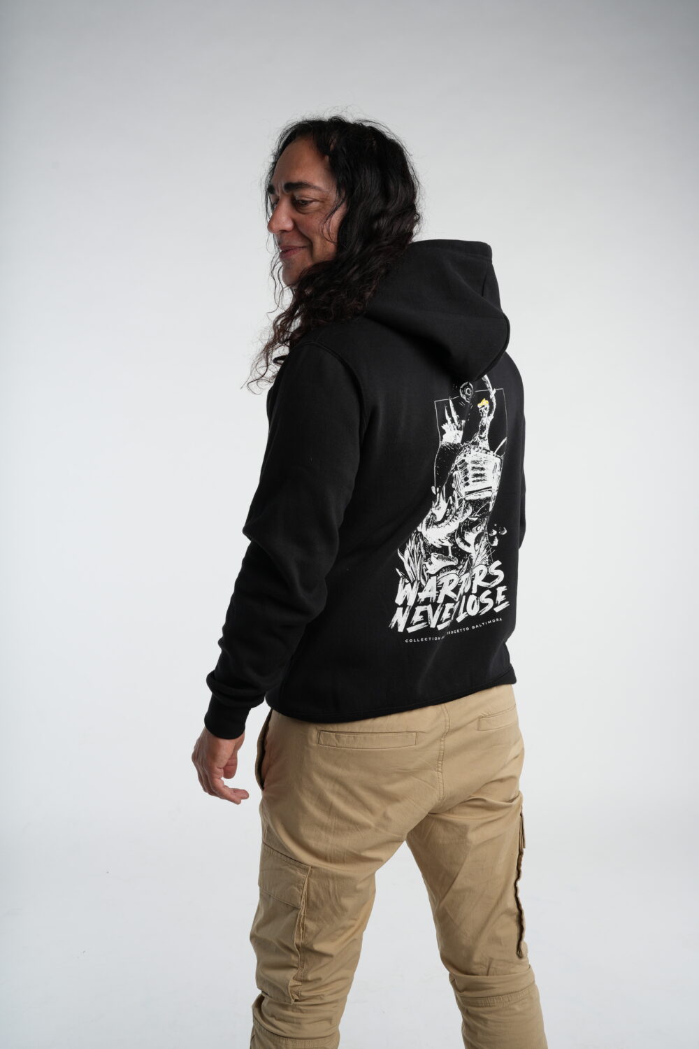 Felpa con Cappuccio “Warriors Never Lose” - immagine 4