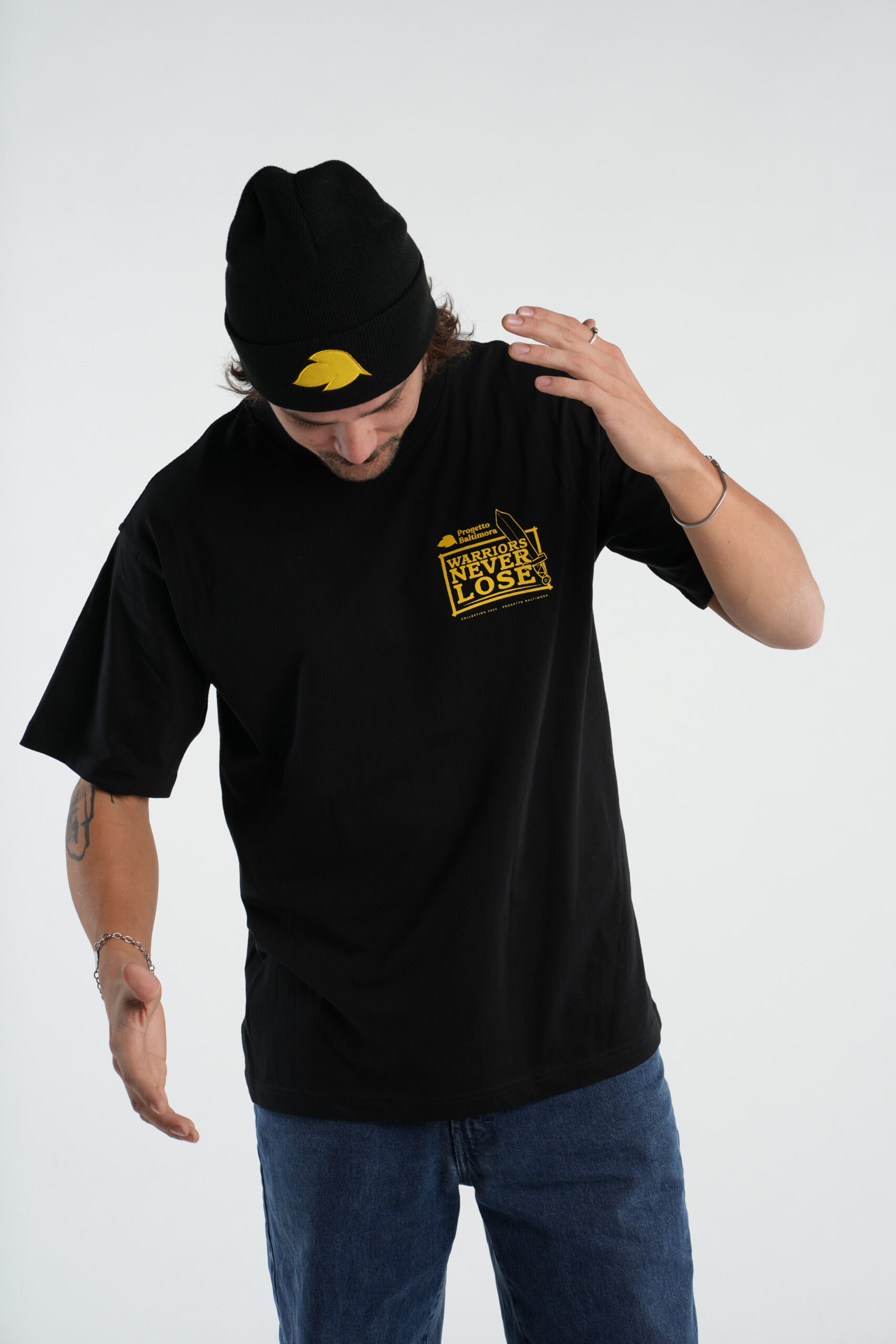 T-Shirt Nera “Warriors Never Lose”