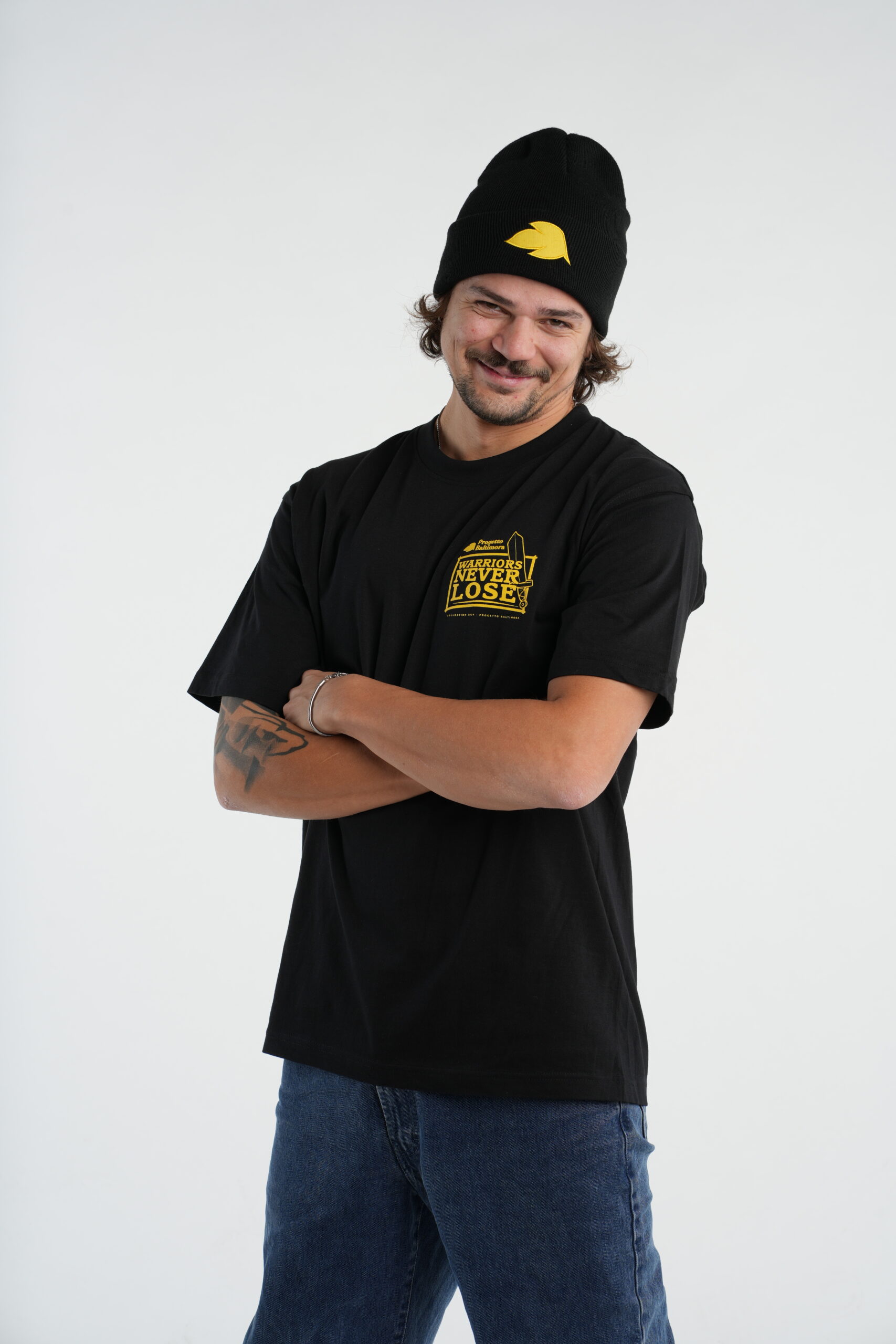 T-Shirt Nera “Warriors Never Lose” - immagine 3