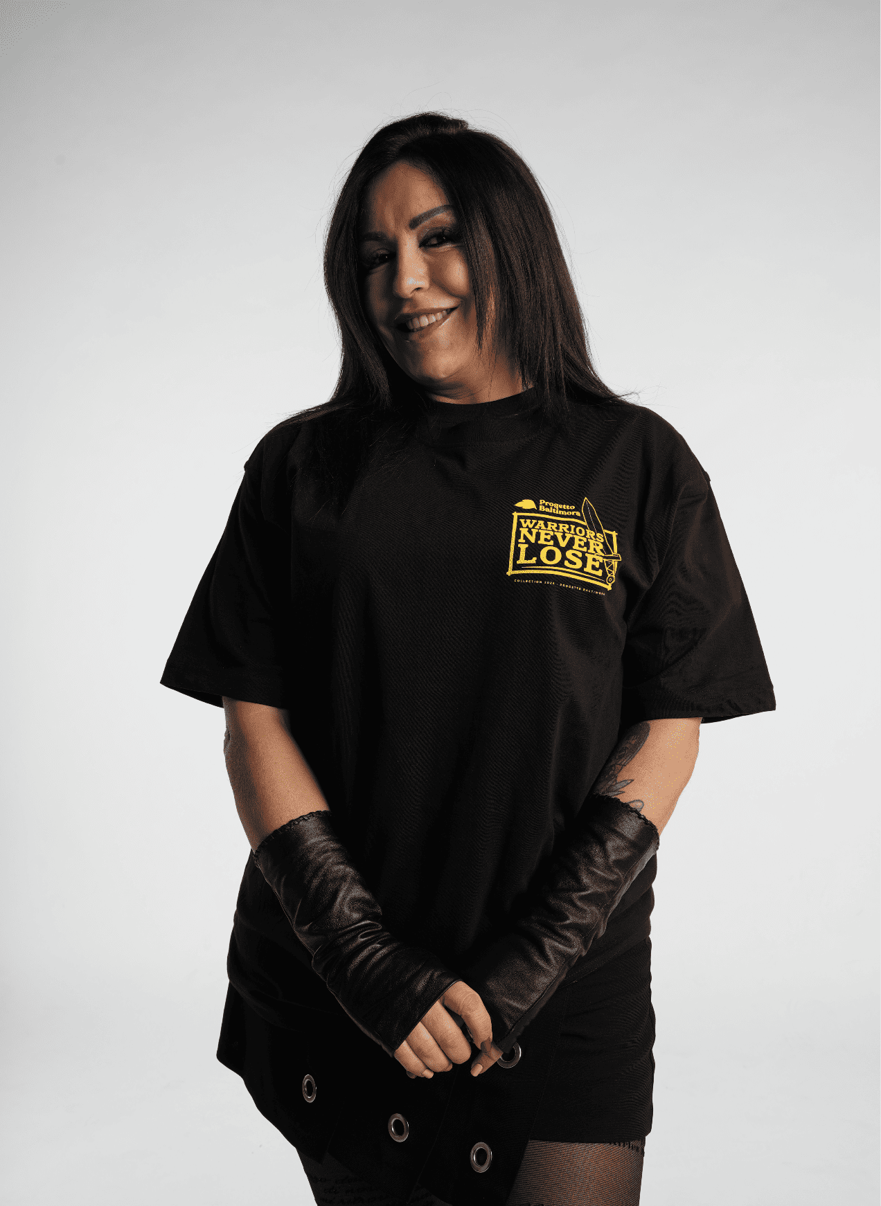 T-Shirt Nera “Warriors Never Lose” - immagine 2