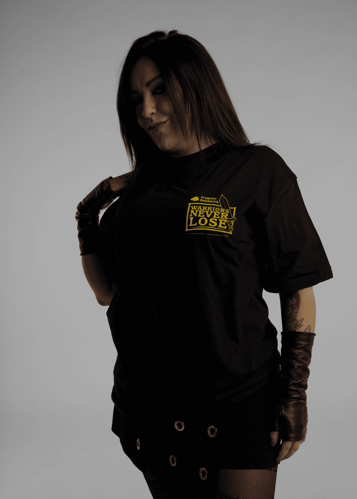 T-Shirt Nera “Warriors Never Lose” - immagine 6